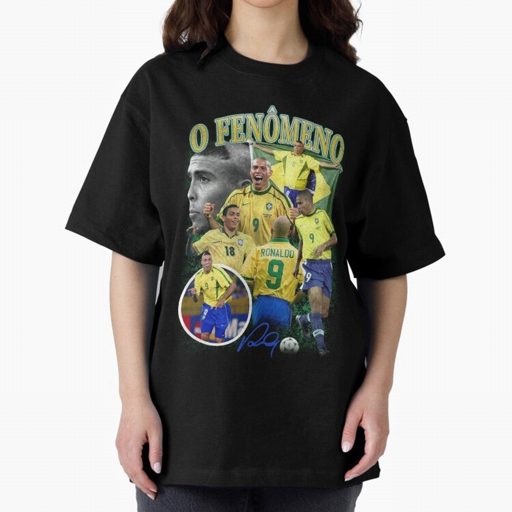 O Fenomeno Ronaldo Oversized T-Shirt Celebrate the Stars of Global Football Passion for FIFA World Cup 2026, Filled with Neymar, Haaland and Cristiano Ronaldo, England and Germany, Champion Mindset, Group Stage Buzz, Knockout Tension and Passionate