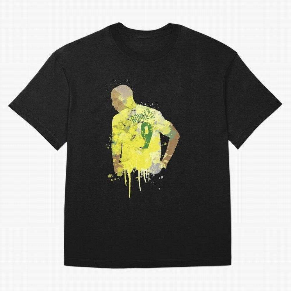 Ronaldo Brazil Legend Art Oversized T-Shirt Create FIFA World Cup 2026 Spirit, Featuring Spain, CR7 and Messi, Global Supporter Spirit, Legendary Goals, National Colors and Tournament Celebration; Perfect for People Who Love Argentina, Brazil,