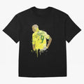 Ronaldo Brazil Legend Art Oversized T-Shirt Create FIFA World Cup 2026 Spirit, Featuring Spain, CR7 and Messi, Global Supporter Spirit, Legendary Goals, National Colors and Tournament Celebration; Perfect for People Who Love Argentina, Brazil,
