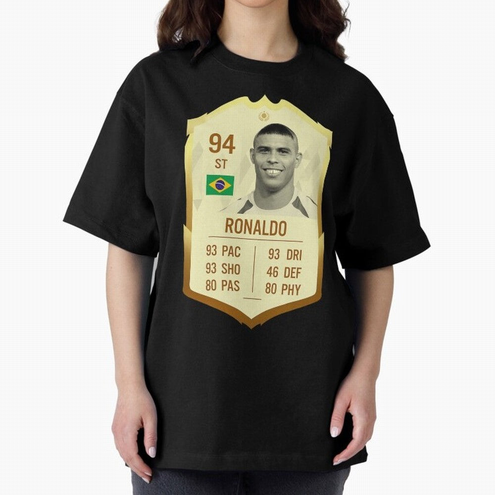 Ronaldo Ultimate Card Oversized T-Shirt Carry FIFA World Cup 2026 USA Canada Mexico for Fans of Messi and Cristiano Ronaldo and Brazil, Bringing Worldwide Fan Energy, Dramatic Goals, Stadium Lights and Championship Celebrations; Made for Die Hard
