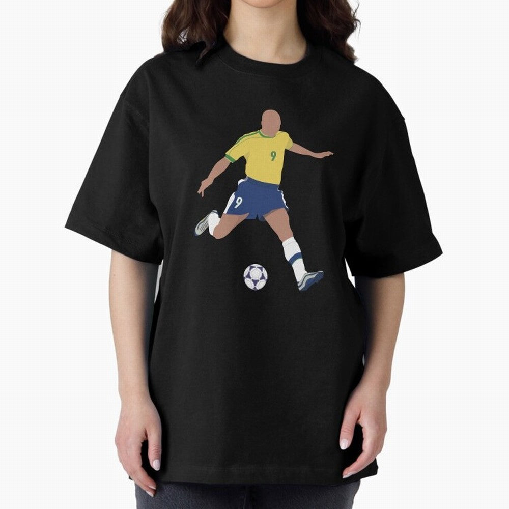 Ronaldo Lu¨ªs Naz¨¢rio de Lima - R9 Oversized T-Shirt Elevate the FIFA World Cup 2026 Journey through CR7 and Messi Highlights, Argentina and Brazil Pride, Sports Nostalgia, International Competition, Famous Players and Unforgettable Victories;