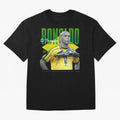 Ronaldo 3 Time Fifa World Player Of The Year Oversized T-Shirt Join the FIFA World Cup 2026 Group Stage Journey through Mbappe and Neymar Highlights, Spain Pride, Football History, Final Match Energy, Crowd Noise and Once in a Lifetime Moments;