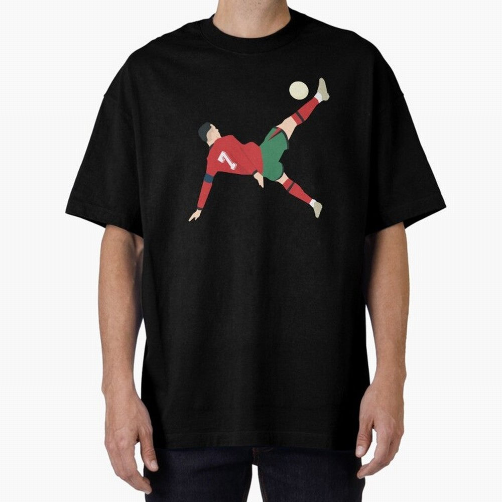 Cristiano Ronaldo CR7 Portugal Oversized T-Shirt Carry the Colors and Pride of FIFA World Cup 2026 Filled with Messi, Neymar and Mbappe, Portugal, Spain and Germany Energy, Championship Spirit, Famous Goals, Roaring Crowds and International