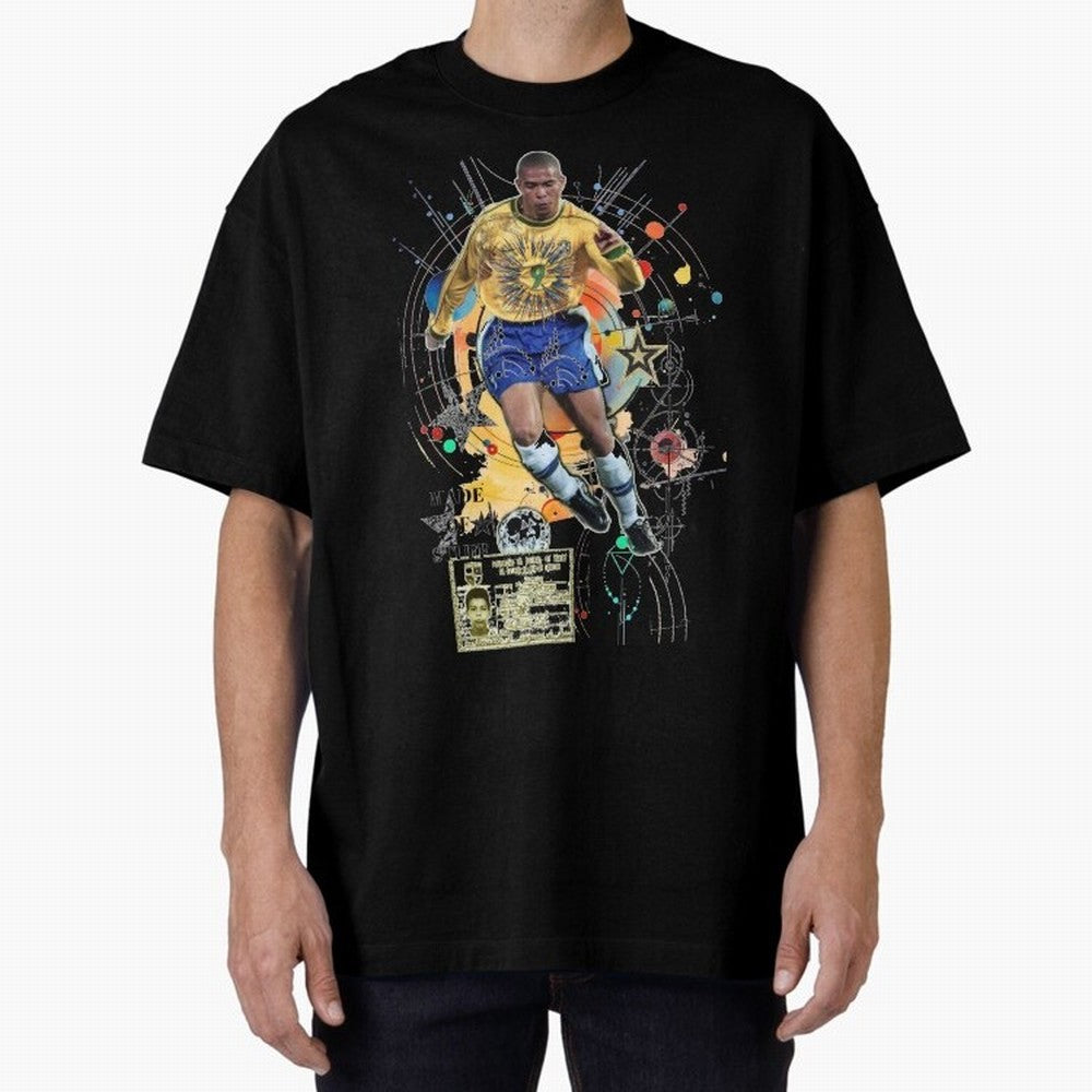 Ronaldo Nazario Football Playmaker Oversized T-Shirt Show Your Love for FIFA World Cup 2026 Group Stage Spirit, with Netherlands, Mbappe and Neymar, Goal Celebration Energy, Supporter Heritage, Football Icons and Worldwide Tournament Joy; Ideal for