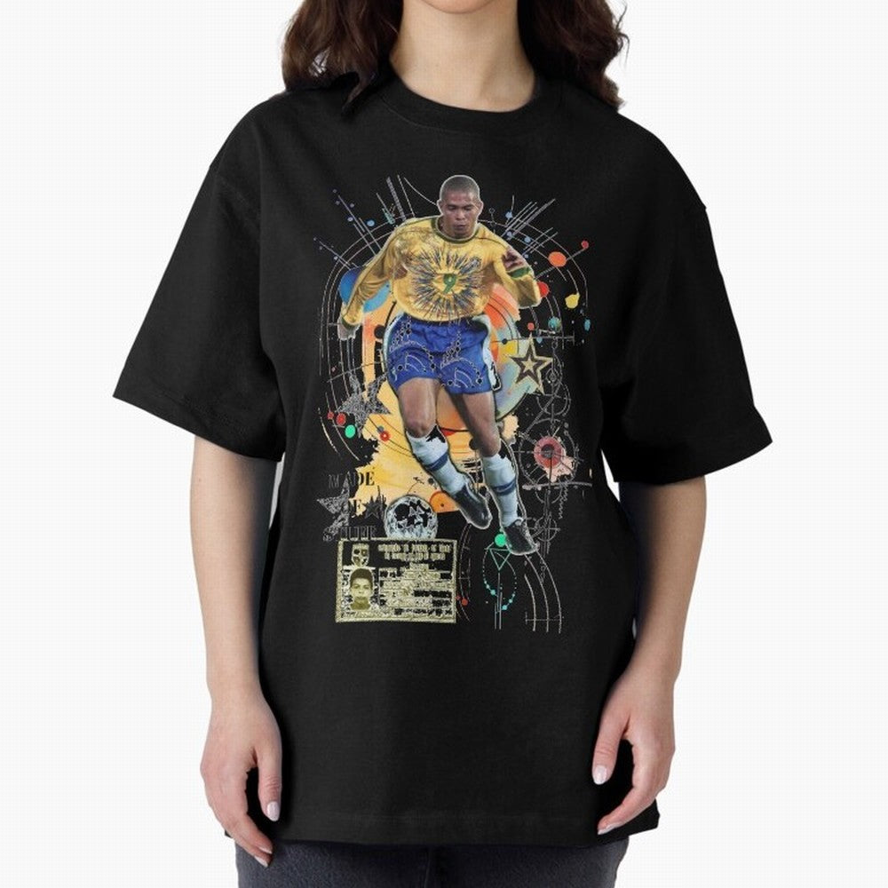 Ronaldo Nazario Football Playmaker Oversized T-Shirt Show Your Love for FIFA World Cup 2026 Group Stage Spirit, with Netherlands, Mbappe and Neymar, Goal Celebration Energy, Supporter Heritage, Football Icons and Worldwide Tournament Joy; Ideal for