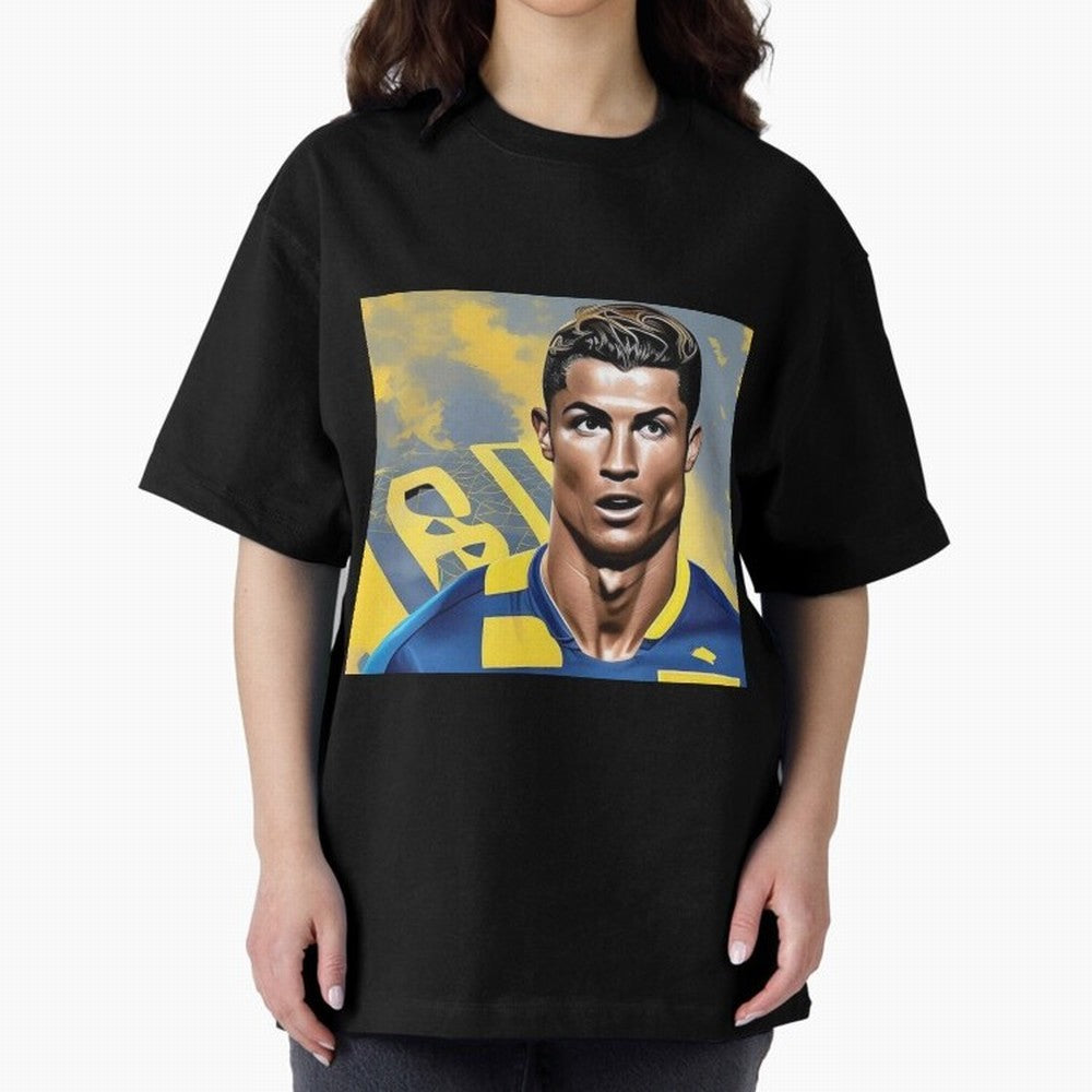 Ronaldo al nassr Oversized T-Shirt Represent FIFA World Cup 2026 USA Canada Mexico Spirit, with Portugal, Messi, Football Passion, Legendary Performances, Festival Vibes and Supporter Community; Perfect for Fans, Collectors, Family Gatherings,