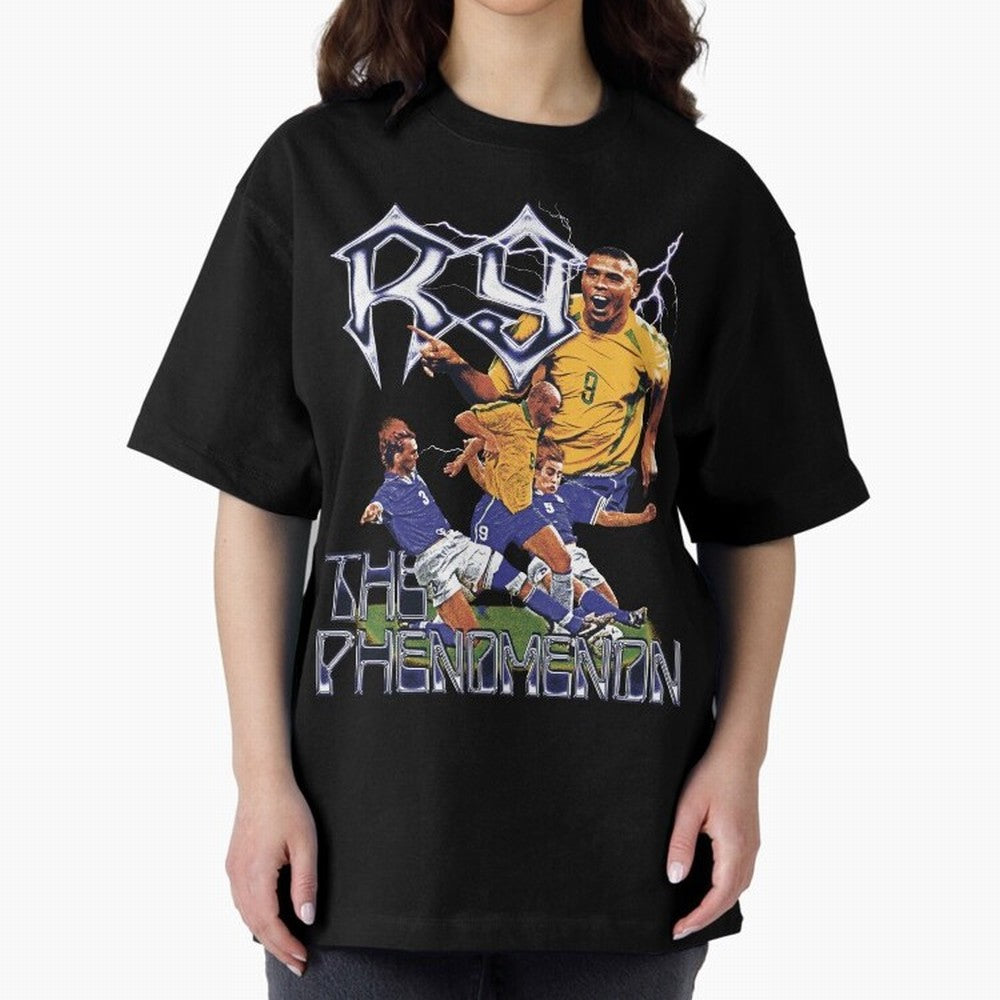 R9, The Phenomenon Oversized T-Shirt Join FIFA World Cup 2026 Group Stage Spirit, Driven by Portugal, Spain and Germany, Mbappe, Stadium Memories, Football Loyalty, International Chants and Championship Tradition; Made for Die Hard Supporters,