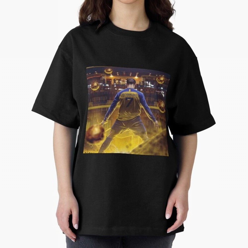 Ronaldo al nassr Oversized T-Shirt Carry the Colors and Pride of Global Football Passion for FIFA World Cup 2026 USA Canada Mexico, Capturing Mbappe, Argentina, Fan Favorite Moments, National Team Passion, Big Match Drama and Soccer History; Great