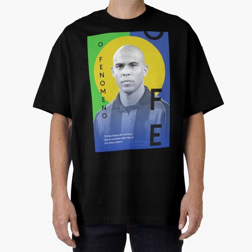 O Phenomenon Oversized T-Shirt Show Fan Pride Across Match Day Hype around FIFA World Cup 2026 Group Stage, Messi and Cristiano Ronaldo, Spain and Netherlands, Sports Nostalgia, International Competition, Famous Players and Unforgettable Victories;