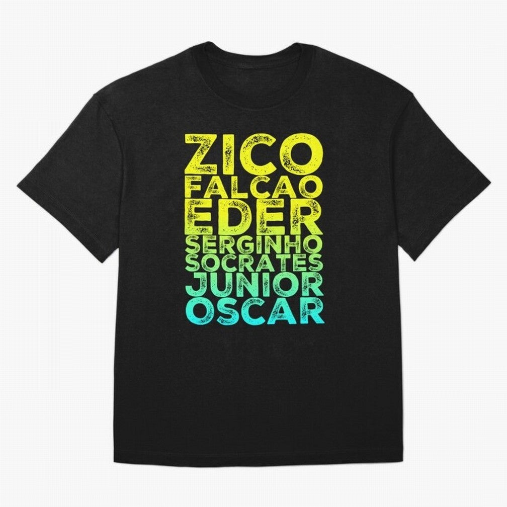 Brazil 1982 zico socrates eder best team never to win world cup79 Oversized T-Shirt Bring Champion Energy into Match Day Hype around FIFA World Cup 2026 USA Canada Mexico, Haaland, England, France and Netherlands, Stadium Chants, National Pride,
