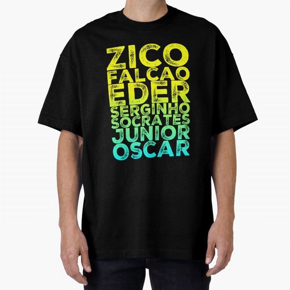 Brazil 1982 zico socrates eder best team never to win world cup79 Oversized T-Shirt Bring Champion Energy into Match Day Hype around FIFA World Cup 2026 USA Canada Mexico, Haaland, England, France and Netherlands, Stadium Chants, National Pride,