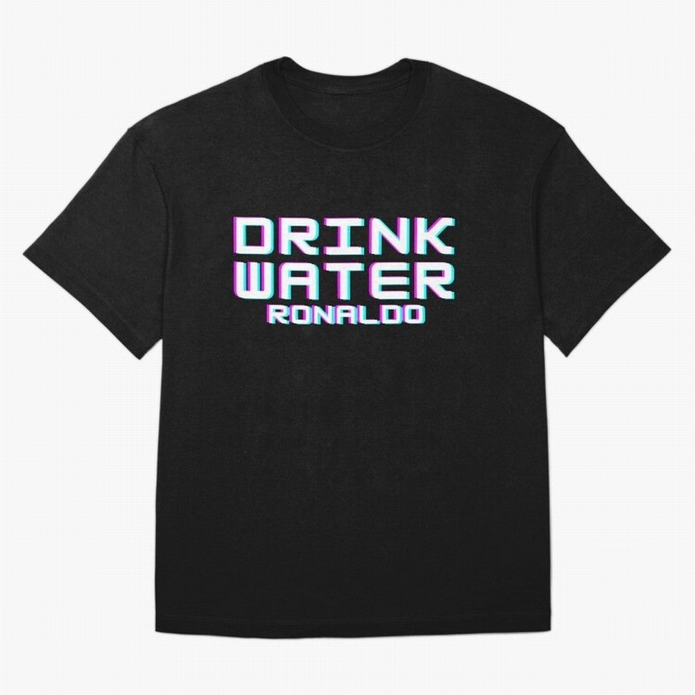 drink water ronaldo Oversized T-Shirt Celebrate National Team Dreams in FIFA World Cup 2026 Group Stage Inspired by Cristiano Ronaldo, Haaland and CR7, France Energy, Vintage Soccer Flavor, Modern Football Stars, National Flags and Final Night