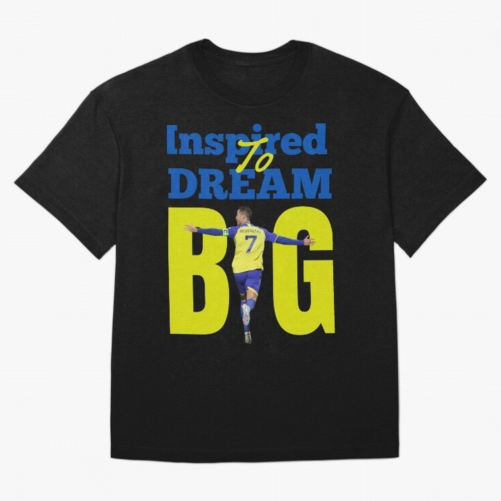 Inspired To Dream Big Oversized T-Shirt Show Passion for the Stars of FIFA World Cup 2026 Inspired by Messi, Brazil, Portugal and Argentina Energy, Soccer Culture, Superstar Moments, National Team Dreams and Competitive Fire; Great for Supporters