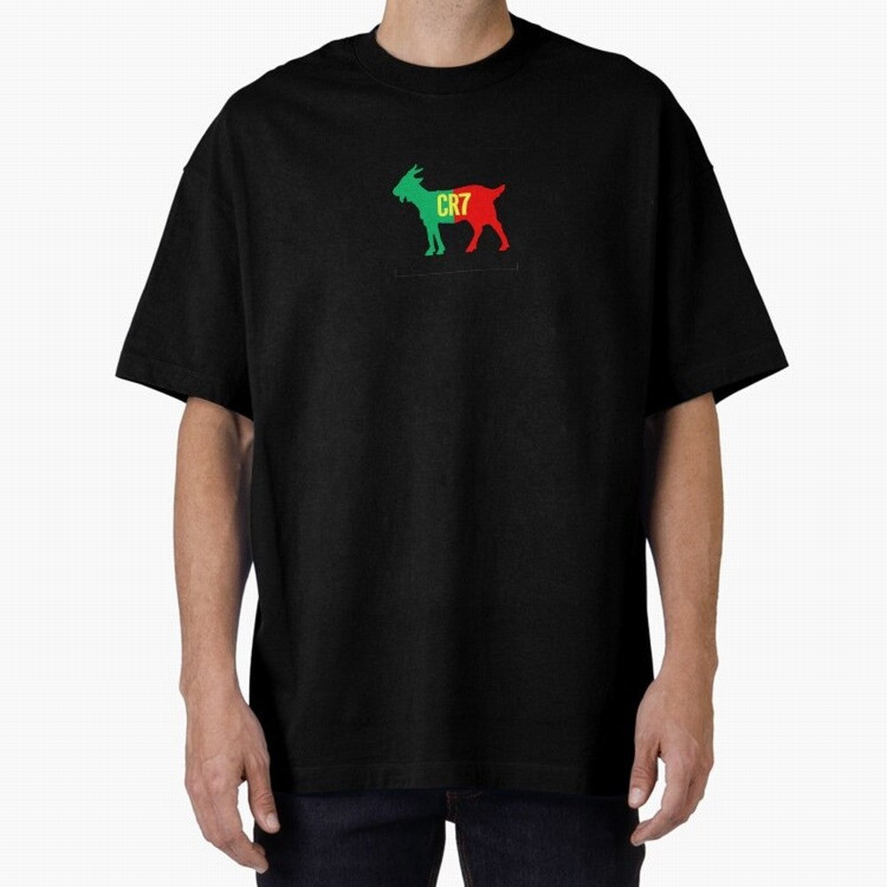 CR7 GOAT - Cristiano Ronaldo Oversized T-Shirt Bring Bold Fan Energy to Global Football Passion for FIFA World Cup 2026 Group Stage, Inspired by Neymar, Haaland and Cristiano Ronaldo, England, Worldwide Fan Energy, Dramatic Goals, Stadium Lights