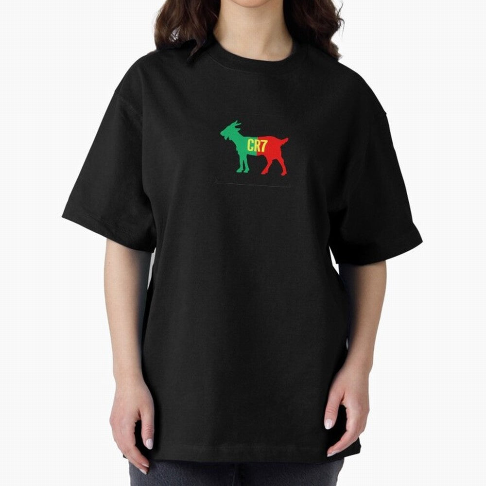 CR7 GOAT - Cristiano Ronaldo Oversized T-Shirt Bring Bold Fan Energy to Global Football Passion for FIFA World Cup 2026 Group Stage, Inspired by Neymar, Haaland and Cristiano Ronaldo, England, Worldwide Fan Energy, Dramatic Goals, Stadium Lights