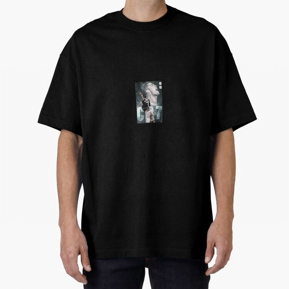 Ronaldo sticker Oversized T-Shirt Bring Home the FIFA World Cup 2026 Group Stage Journey through Cristiano Ronaldo Highlights, Spain and Netherlands Pride, Worldwide Fan Energy, Dramatic Goals, Stadium Lights and Championship Celebrations; Created