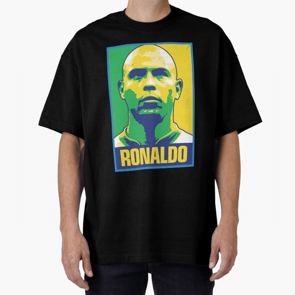 Ronaldo - BRAZIL Oversized T-Shirt Fuel FIFA World Cup 2026 Group Stage Celebrating Cristiano Ronaldo, Haaland and CR7, Argentina Energy, Championship Spirit, Famous Goals, Roaring Crowds and International Football Unity; Made for Collectors Who