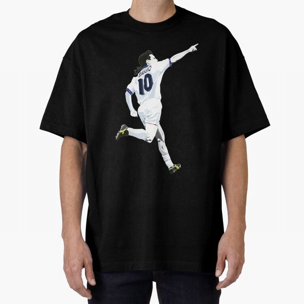 Roberto Baggio - Italy | Mbappe gift Oversized T-Shirt Experience the FIFA World Cup 2026 Group Stage Journey through Haaland and Mbappe Highlights, Argentina, France and Brazil Pride, Worldwide Fan Energy, Dramatic Goals, Stadium Lights and