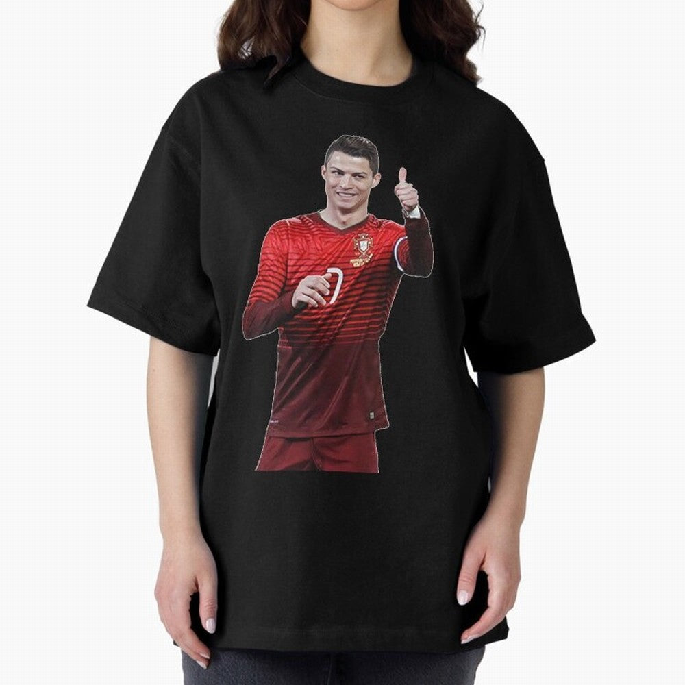 Ronaldo Thumbs Up Oversized T-Shirt Bring Supporter Culture to FIFA World Cup 2026 Group Stage for Fans of Neymar, Haaland and Cristiano Ronaldo and Argentina and Brazil, Bringing Global Supporter Spirit, Legendary Goals, National Colors and