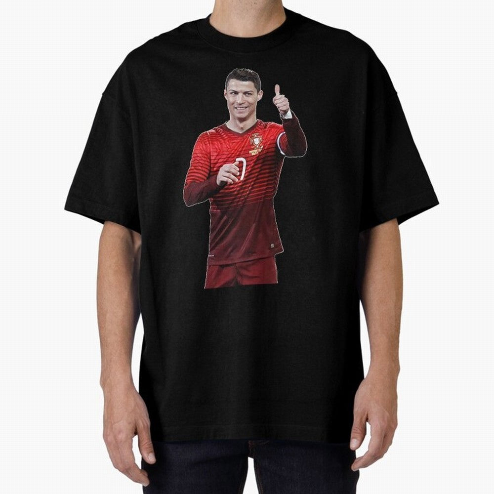 Ronaldo Thumbs Up Oversized T-Shirt Bring Supporter Culture to FIFA World Cup 2026 Group Stage for Fans of Neymar, Haaland and Cristiano Ronaldo and Argentina and Brazil, Bringing Global Supporter Spirit, Legendary Goals, National Colors and