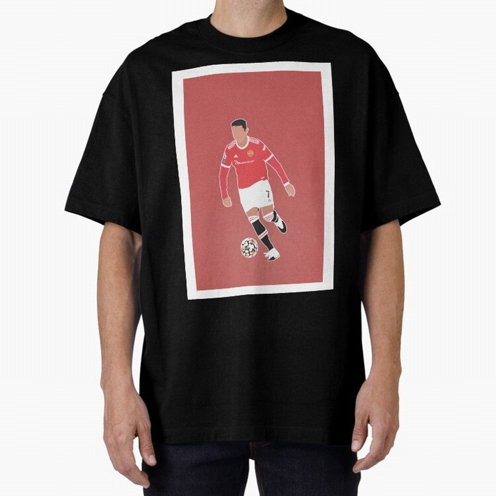 Cristiano Ronaldo 2 Oversized T-Shirt Upgrade Match Day Hype around FIFA World Cup 2026, Mbappe and Neymar, Argentina, Retro Football Energy, Iconic Rivalries, Trophy Chase Drama and Stadium Atmosphere; Ideal for Football Dads, Football Moms,