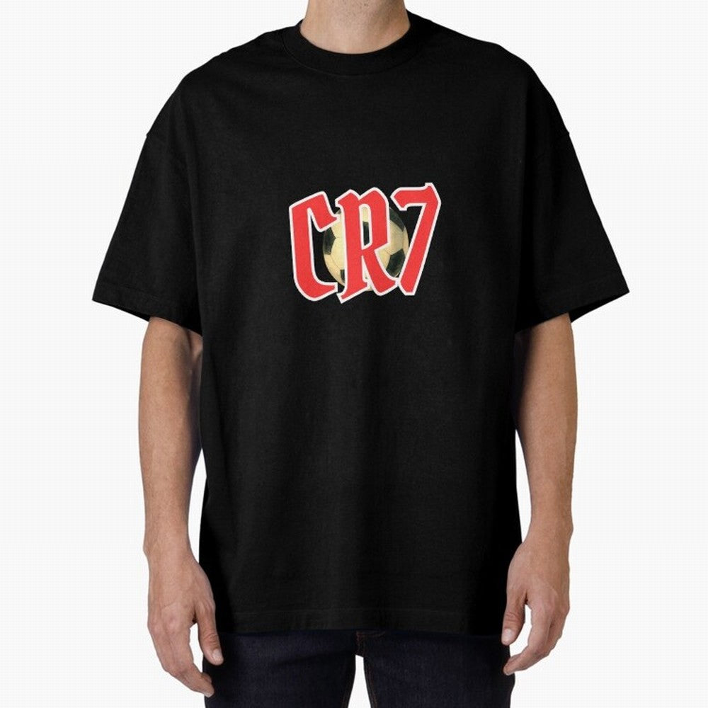 CR7 RED Oversized T-Shirt Carry the Dream of Match Day Hype around FIFA World Cup 2026 Group Stage, CR7, France, Stadium Memories, Football Loyalty, International Chants and Championship Tradition; Ideal for Passionate Fans Who Love Underdog