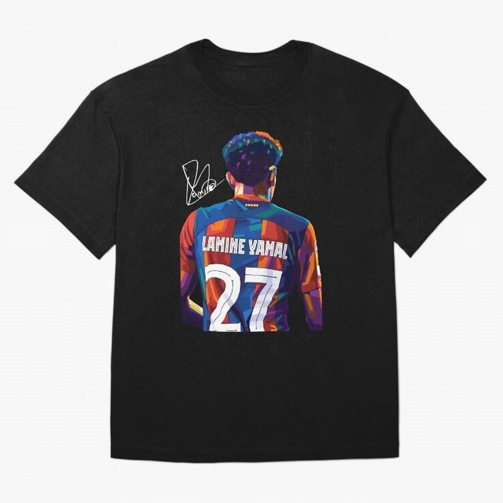 Lamine Yamal Football Player Wpap Art Oversized T-Shirt Show Fan Pride Across Global Football Passion for FIFA World Cup 2026 Group Stage, Centered on Mbappe, England and Germany, Goal Celebration Energy, Supporter Heritage, Football Icons and