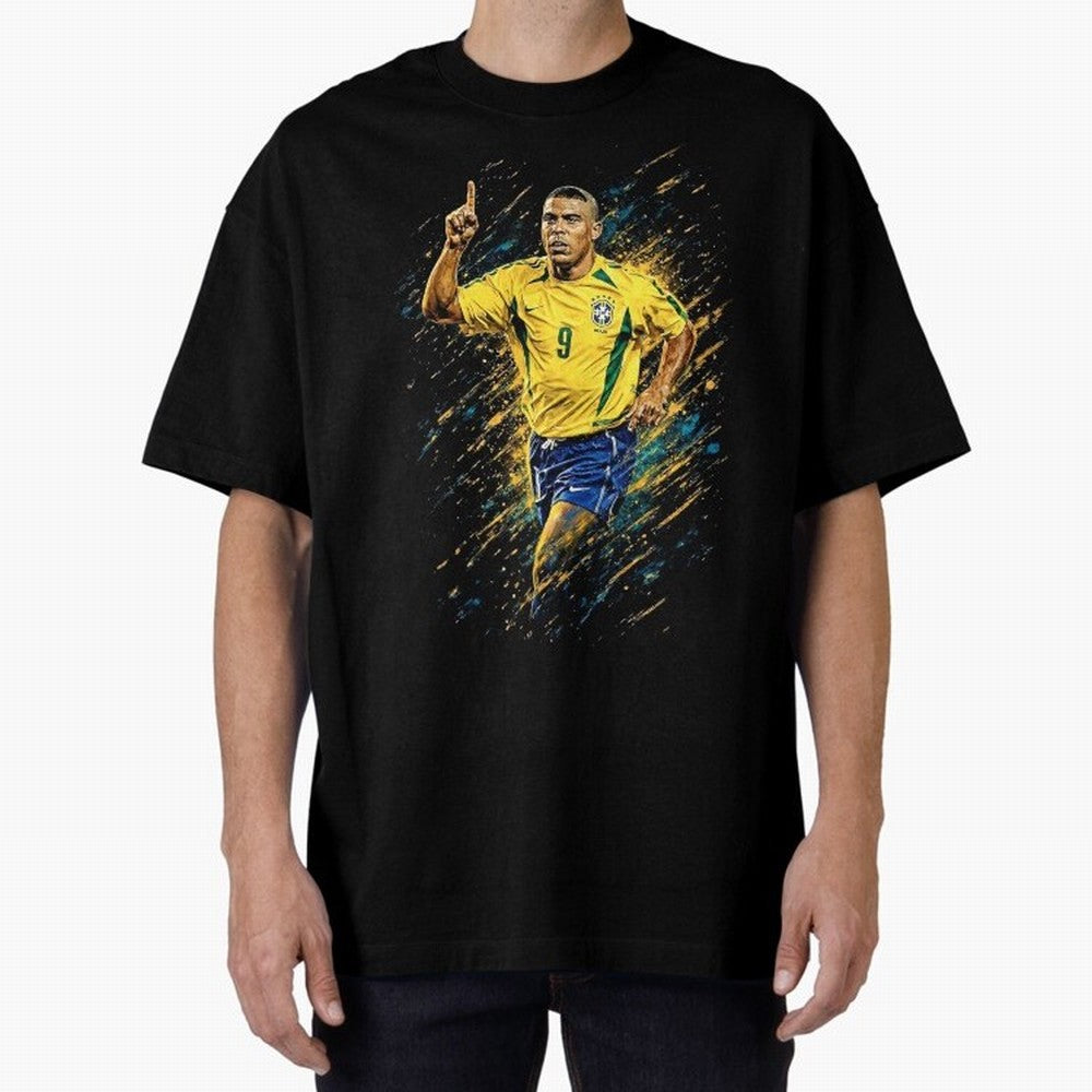 R9 Ronaldo Football Legend Oversized T-Shirt Carry the Dream of Match Day Hype around FIFA World Cup 2026 Group Stage, Haaland, Brazil, Champion Mindset, Group Stage Buzz, Knockout Tension and Passionate Fan Culture; Great for Supporters Who Love
