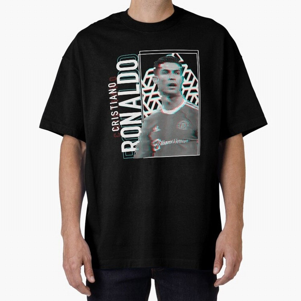 Cristiano Ronaldo sport Oversized T-Shirt Honor the Football Icons of FIFA World Cup 2026 USA Canada Mexico Spirit, Inspired by Germany, Haaland, Retro Football Energy, Iconic Rivalries, Trophy Chase Drama and Stadium Atmosphere; Created for Match
