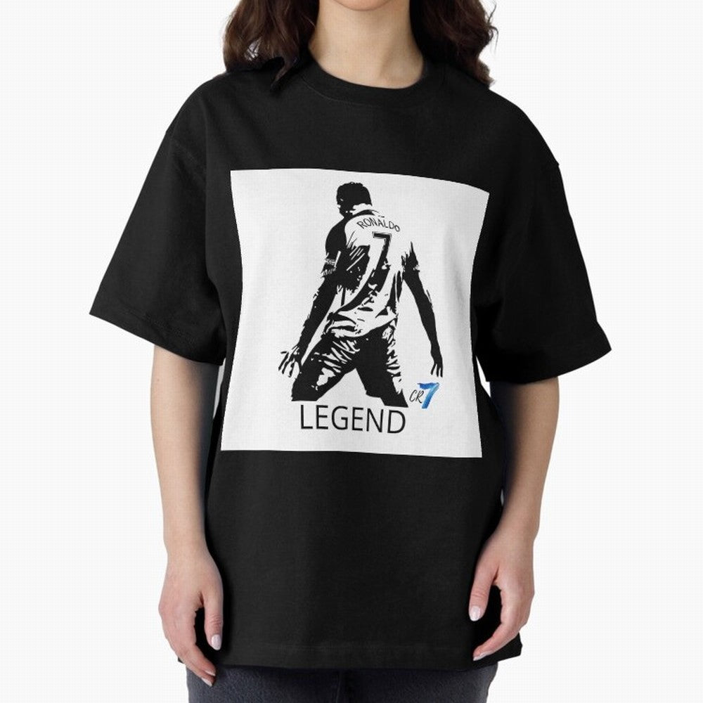 RONALDO legend CR7 Oversized T-Shirt Make Your Look Match Match Day Hype around FIFA World Cup 2026 USA Canada Mexico, Haaland, Netherlands, Football History, Final Match Energy, Crowd Noise and Once in a Lifetime Moments; Perfect for Fans,