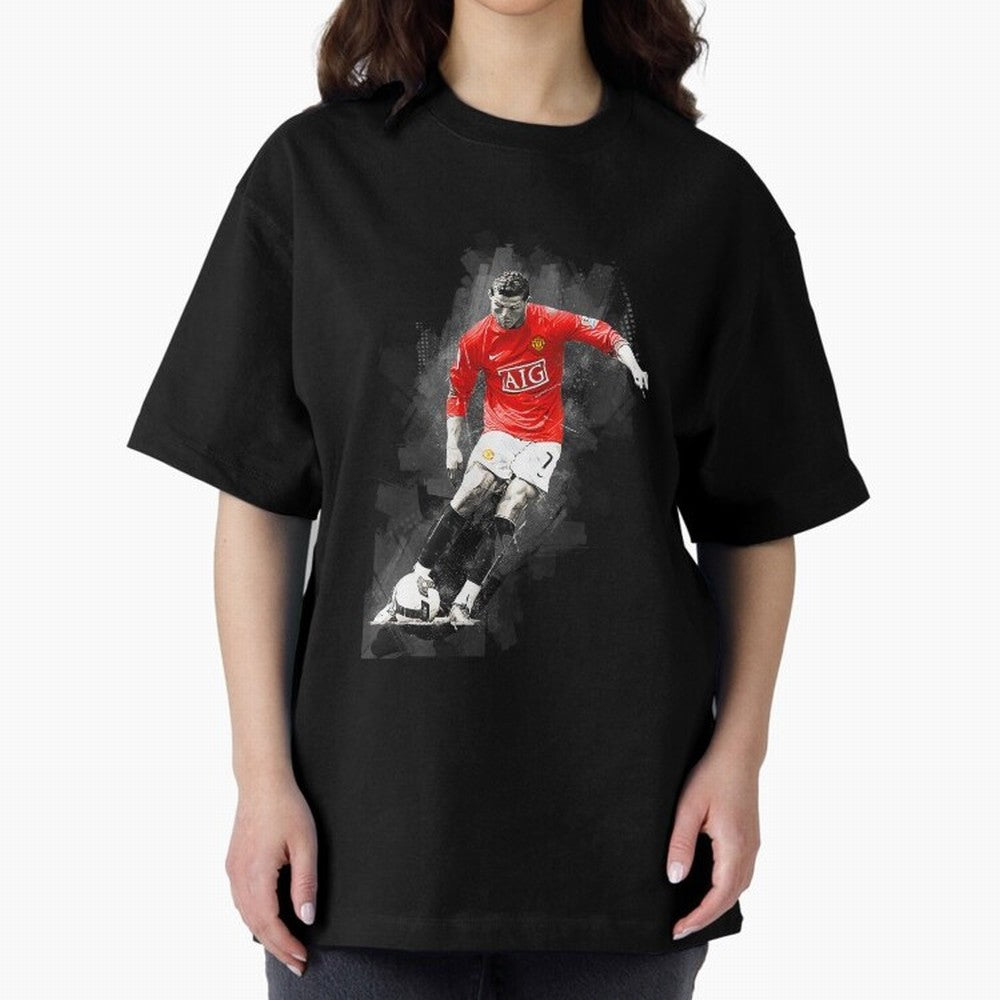 Cristiano Ronaldo gift Oversized T-Shirt Celebrate Supporters United by Global Football Passion for FIFA World Cup 2026 USA Canada Mexico, Inspired by Cristiano Ronaldo, Haaland and CR7, Spain, Football Festival Excitement, Trophy Ambitions,