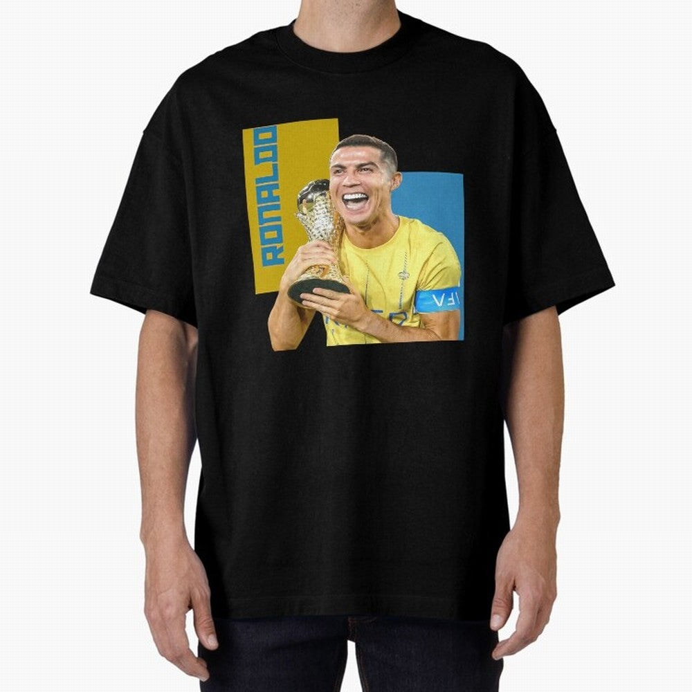 Ronaldo Oversized T-Shirt Share FIFA World Cup 2026 Group Stage for Fans of Mbappe and Neymar and England, Bringing Worldwide Fan Energy, Dramatic Goals, Stadium Lights and Championship Celebrations; Great for Watch Parties, Sports Bars, Family