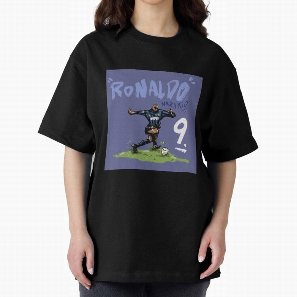 Ronaldo Nazario. Oversized T-Shirt Follow the Road to FIFA World Cup 2026 USA Canada Mexico Capturing Messi, Neymar and Mbappe, Spain Energy, Championship Spirit, Famous Goals, Roaring Crowds and International Football Unity; Created for Match Day