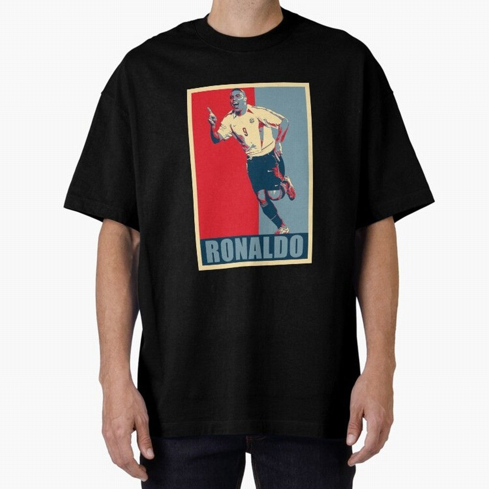 Ronaldo De Lima Celebration Oversized T-Shirt Show Championship Spirit for FIFA World Cup 2026 Spirit, with Netherlands, Neymar, Football Passion, Legendary Performances, Festival Vibes and Supporter Community; Perfect for Fans, Collectors, Family