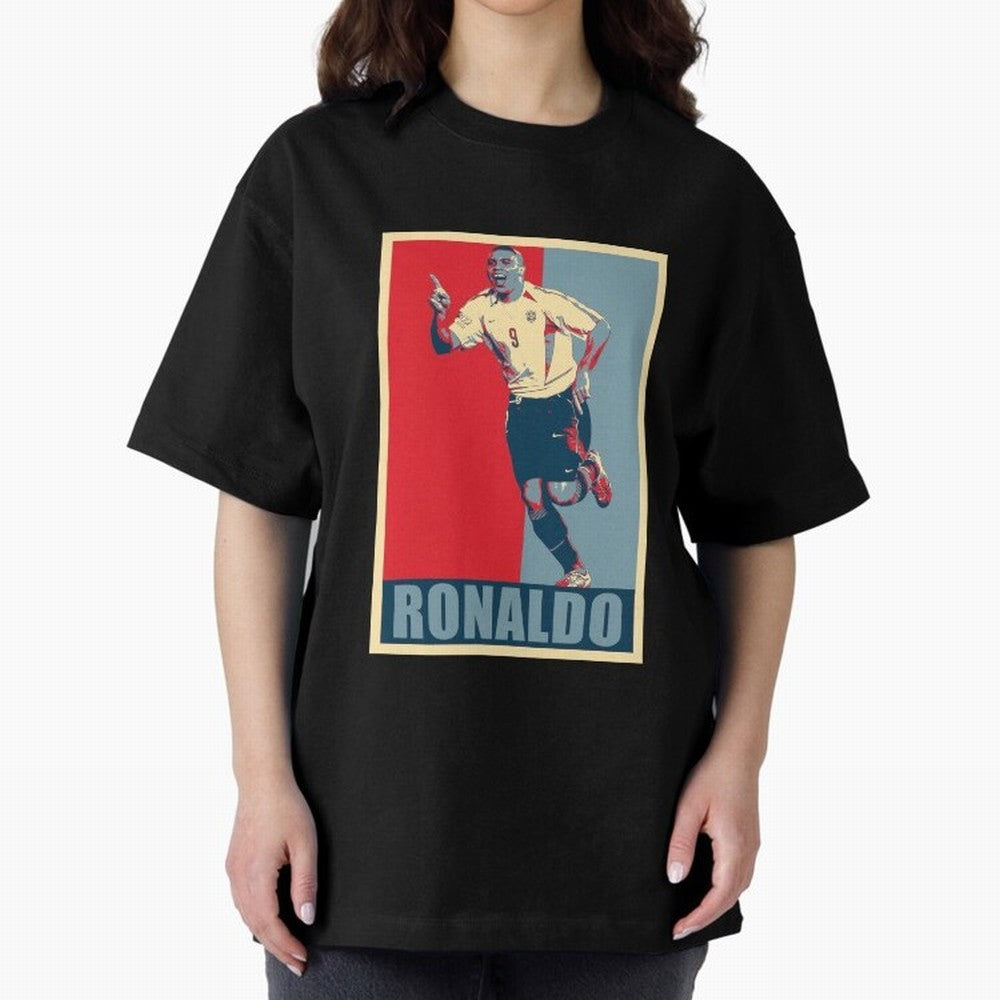 Ronaldo De Lima Celebration Oversized T-Shirt Show Championship Spirit for FIFA World Cup 2026 Spirit, with Netherlands, Neymar, Football Passion, Legendary Performances, Festival Vibes and Supporter Community; Perfect for Fans, Collectors, Family