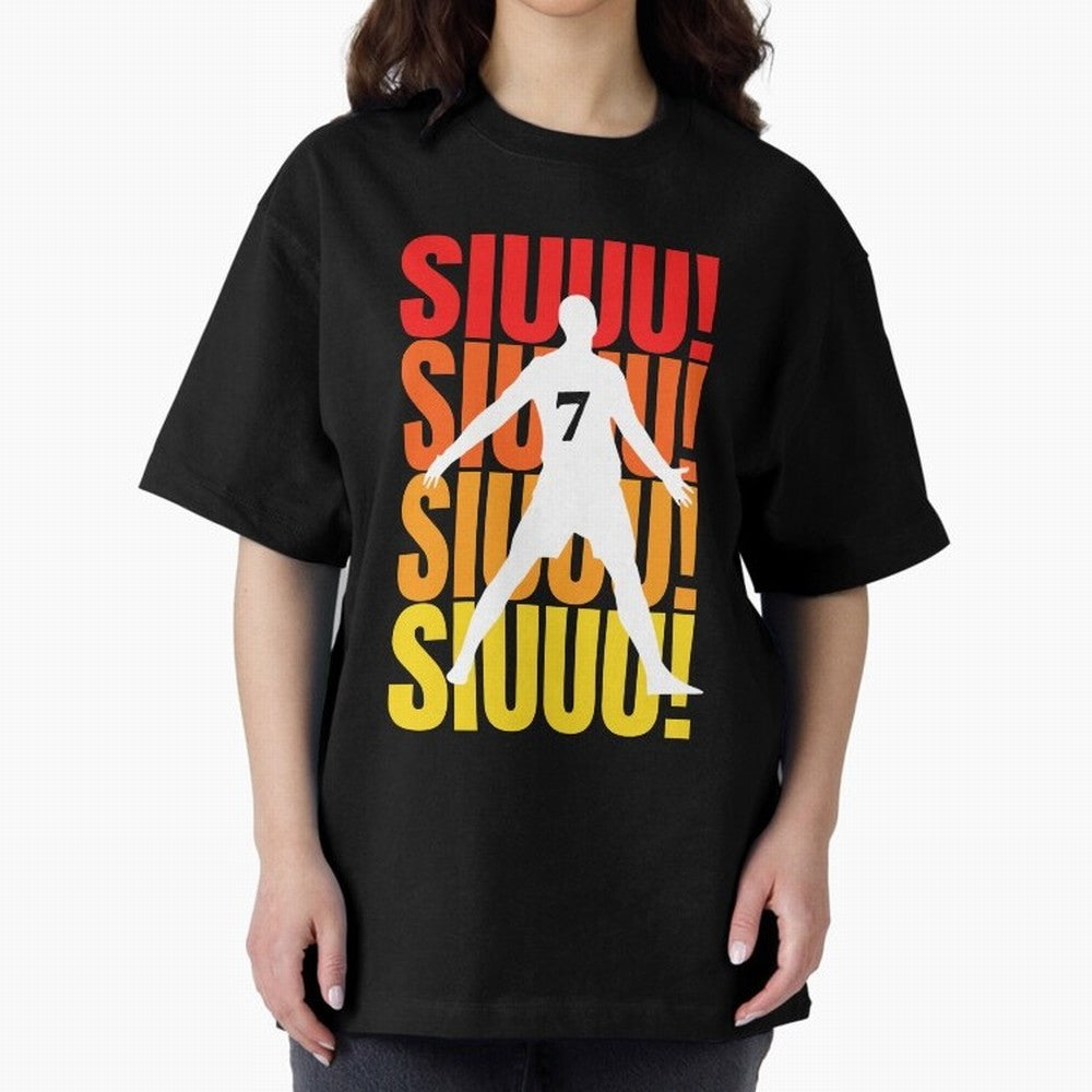 Christiano Ronaldo Siuuu Oversized T-Shirt Join the Countdown to FIFA World Cup 2026 USA Canada Mexico for Fans of Cristiano Ronaldo and Portugal, Spain and Germany, Bringing Sports Nostalgia, International Competition, Famous Players and