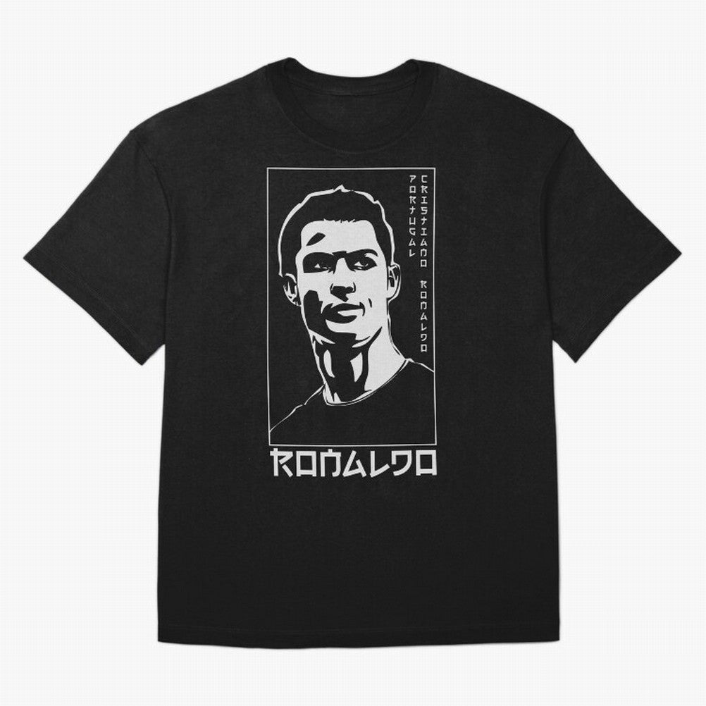 Ronaldo Japanese Style Portrait art illustration Oversized T-Shirt Join the Global Buzz around FIFA World Cup 2026 Group Stage Inspired by Mbappe and Neymar, England and Germany Energy, Game Day Rituals, Football Legends, Country Pride and the Road