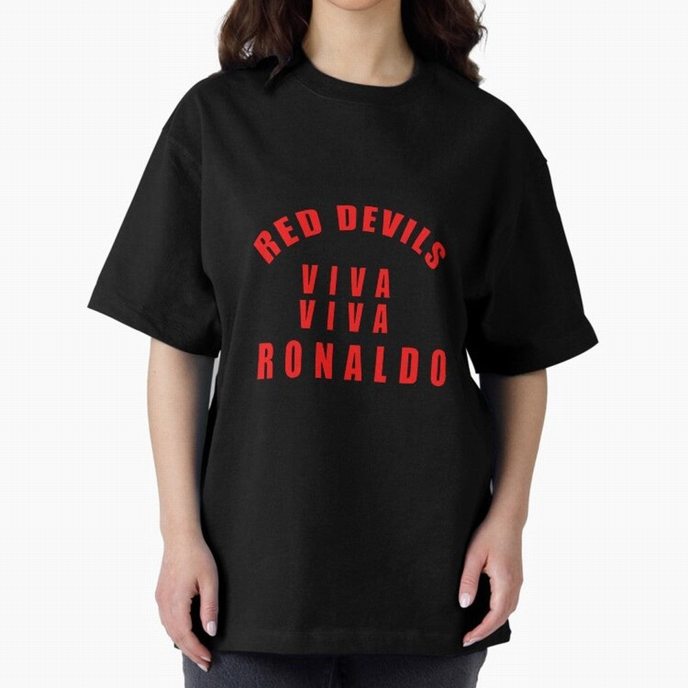 Viva Viva Ronaldo Oversized T-Shirt Celebrate the Magic of FIFA World Cup 2026 USA Canada Mexico for Fans of Messi, Neymar and Mbappe and Argentina, France and Brazil, Bringing Vintage Soccer Flavor, Modern Football Stars, National Flags and Final