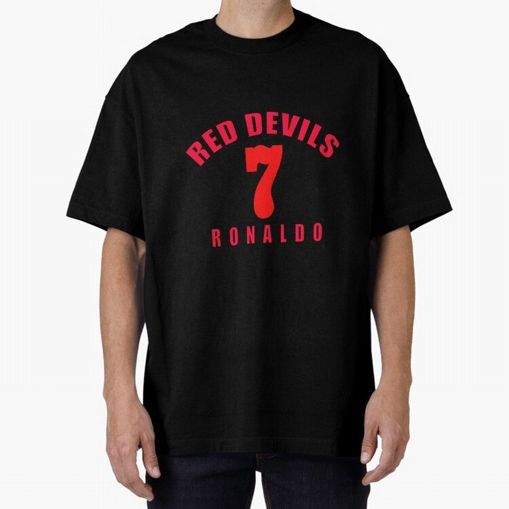 Cristiano Ronaldo Manchester United Oversized T-Shirt Treasure Match Day Hype around FIFA World Cup 2026, Cristiano Ronaldo, Argentina, France and Brazil, Global Supporter Spirit, Legendary Goals, National Colors and Tournament Celebration; Great