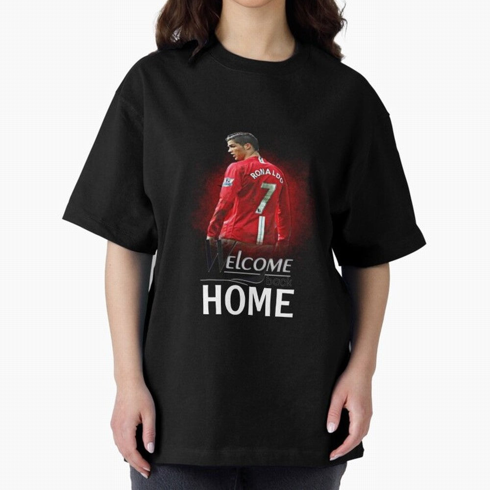 Cristiano Ronaldo welcome back - Manchester Oversized T-Shirt Enjoy the Biggest Football Party of Match Day Hype around FIFA World Cup 2026 USA Canada Mexico, Neymar, Haaland and Cristiano Ronaldo, England, France and Netherlands, Classic Soccer