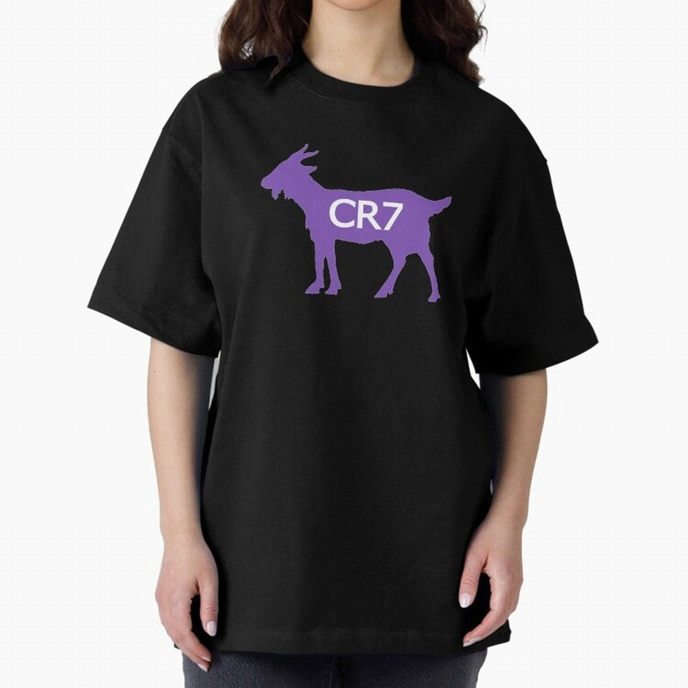 CR7 GOAT Purple Oversized T-Shirt Show Love for Legendary Goals in the FIFA World Cup 2026 Journey through Mbappe Highlights, France and Portugal Pride, Supporter Pride, Iconic Celebrations, Legendary Names and Global Match Day Energy; Ideal for