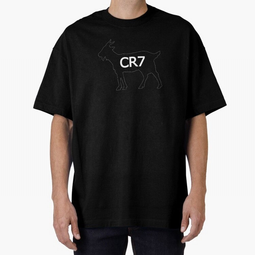 CR7 GOAT Alt Oversized T-Shirt Celebrate Global Passion for the FIFA World Cup 2026 USA Canada Mexico Journey through Mbappe and Neymar Highlights, France Pride, Tournament Hype, Historic Matchups, Family Viewing Parties and Global Sports Pride;