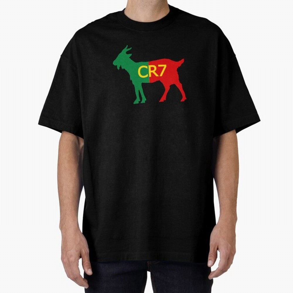CR7 GOAT Tuga 2 Oversized T-Shirt Join the Countdown to Match Day Hype around FIFA World Cup 2026 Group Stage, CR7 and Messi, England and Germany, Soccer Culture, Superstar Moments, National Team Dreams and Competitive Fire; Ideal for Football