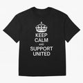 Keep Calm and Support United Oversized T-Shirt Turn Up for Global Football Passion for FIFA World Cup 2026, Celebrating CR7, Portugal, Spain and Germany, Global Supporter Spirit, Legendary Goals, National Colors and Tournament Celebration; Great