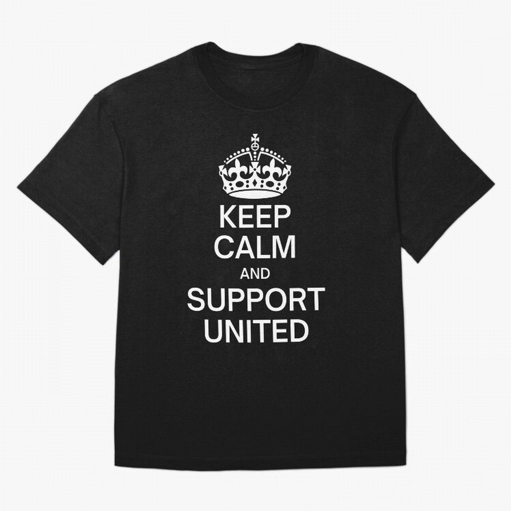Keep Calm and Support United Oversized T-Shirt Turn Up for Global Football Passion for FIFA World Cup 2026, Celebrating CR7, Portugal, Spain and Germany, Global Supporter Spirit, Legendary Goals, National Colors and Tournament Celebration; Great
