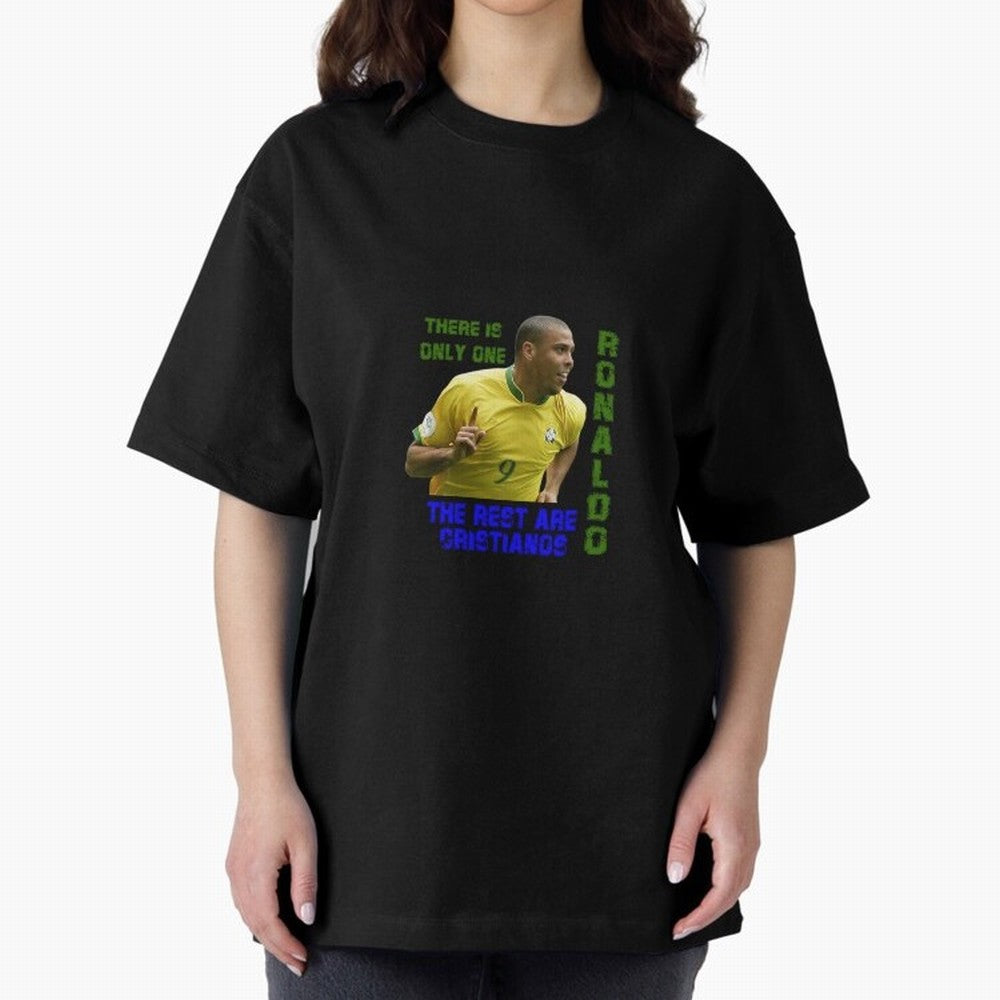 There is only one Ronaldo, the rest are Cristianos - Ronaldo Football Meme Oversized T-Shirt Showcase FIFA World Cup 2026 USA Canada Mexico for Fans of Neymar and Spain, Bringing Championship Spirit, Famous Goals, Roaring Crowds and International