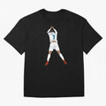 Cristiano Ronaldo Iconic Celebration Oversized T-Shirt Treasure Match Day Hype around FIFA World Cup 2026, Cristiano Ronaldo, Argentina, France and Brazil, Global Supporter Spirit, Legendary Goals, National Colors and Tournament Celebration; Great