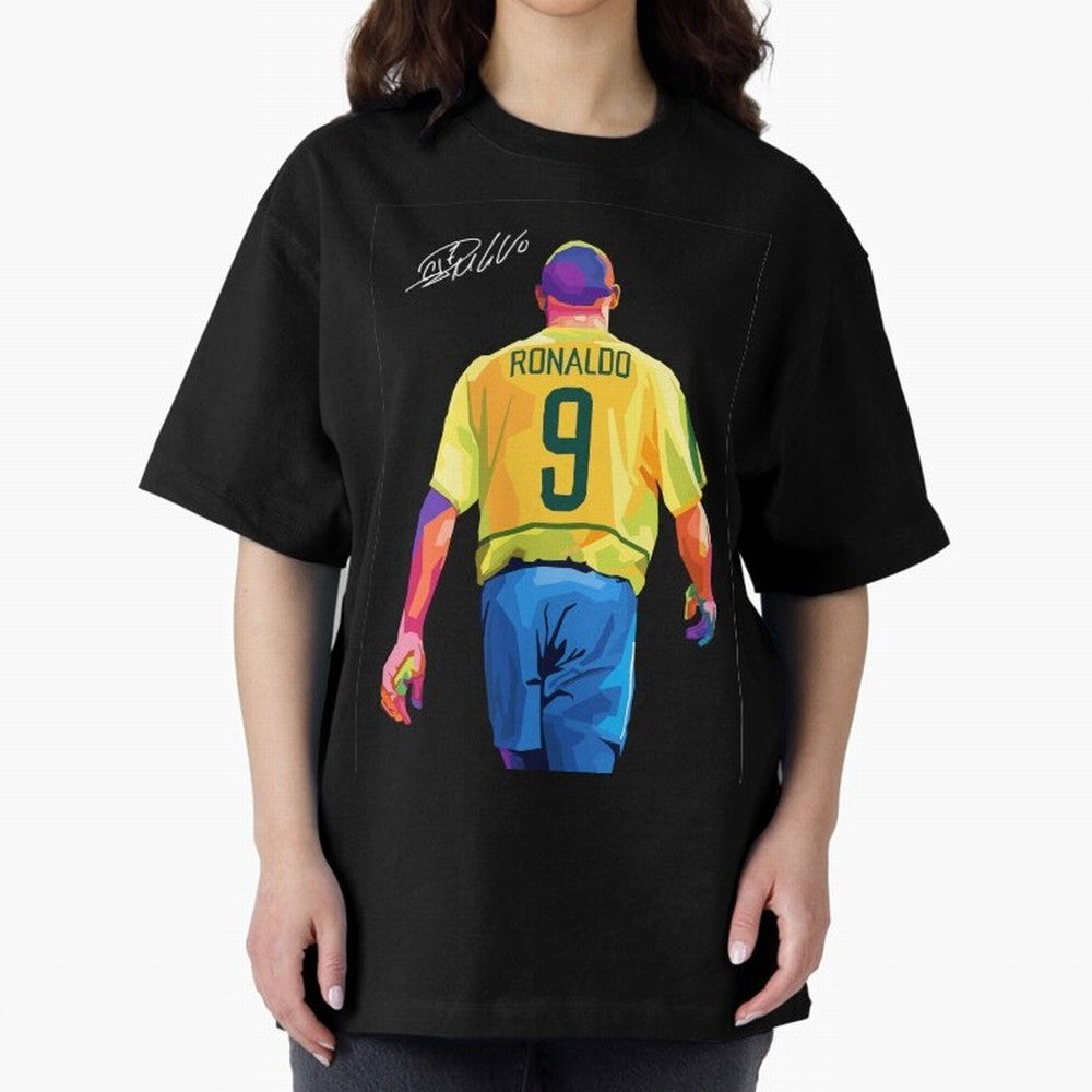 Ronaldo Nazario Oversized T-Shirt Honor the Football Icons of Global Football Passion for FIFA World Cup 2026 USA Canada Mexico, Capturing Mbappe, Brazil, Portugal and Argentina, Sports Nostalgia, International Competition, Famous Players and