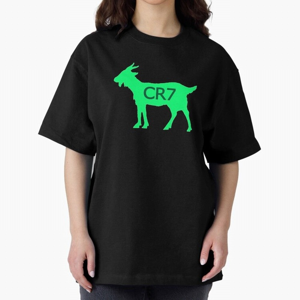 CR7 GOAT Saudi Arabia Green Oversized T-Shirt Relive the Noise and Pride of Global Football Passion for FIFA World Cup 2026 Group Stage, Driven by Haaland and Mbappe, Argentina and Brazil, Match Day Excitement, Supporter Culture, Golden Goals and