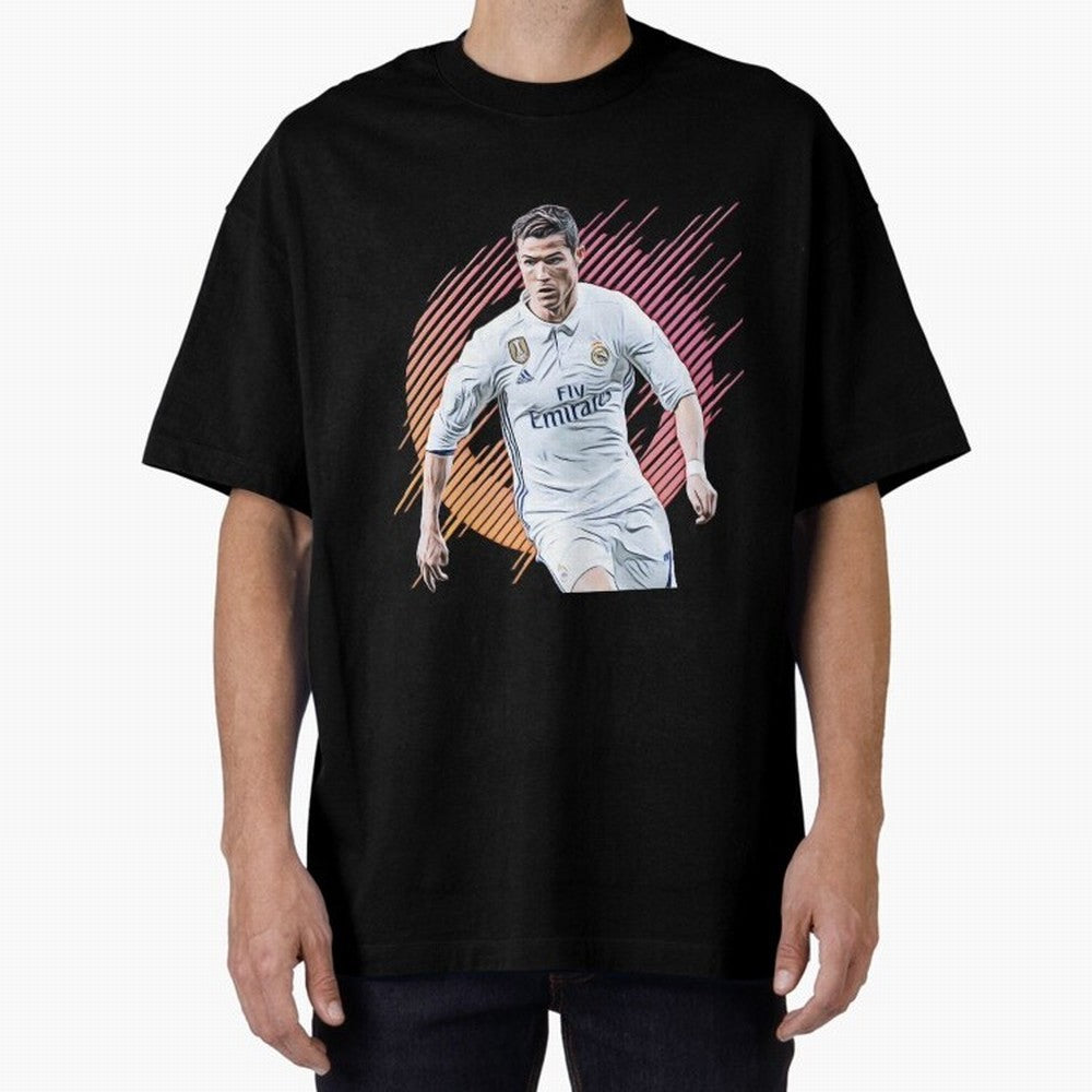 ronaldo christiano Oversized T-Shirt Spotlight FIFA World Cup 2026 USA Canada Mexico Celebrating Haaland and Mbappe, Netherlands Energy, Global Supporter Spirit, Legendary Goals, National Colors and Tournament Celebration; Ideal for Football Dads,